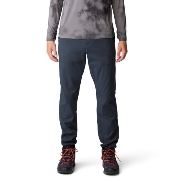 Side view of Mountain Hardwear Men's Active Crossover Pants showcasing pockets and fit