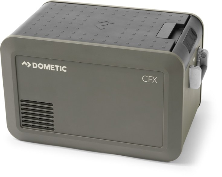 Dometic CFX5 35 powered cooler showing rugged design and handles.