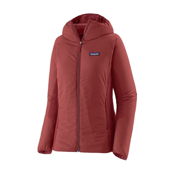 Patagonia Nano-Air Light Hybrid Hoody in action on a hiking trail, showcasing its lightweight design and breathability.