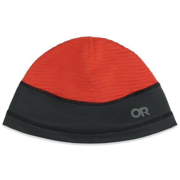 Vigor Performance Beanie worn by a hiker on a snowy trail.