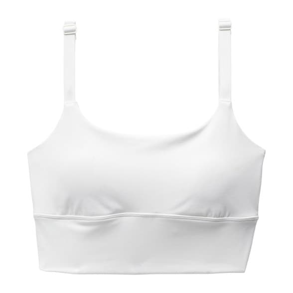 EcoLux bralette front view, featuring adjustable straps and a scoop neckline