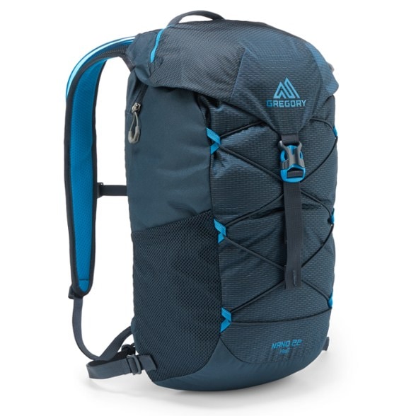 Gregory Nano 22 H2O hydration backpack showcasing its lightweight design and 3-liter water reservoir.