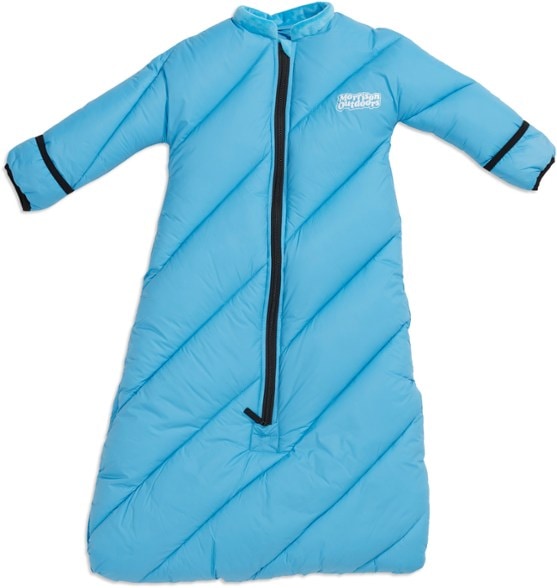 Cozy Explorer infant sleeping bag with a warm fleece collar, perfect for summer camping.