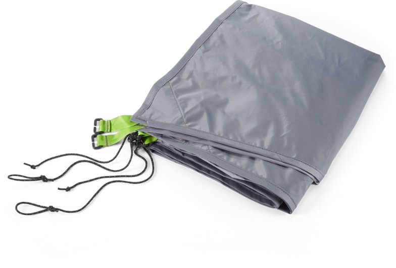 NEMO Hornet OSMO 2P footprint showcasing durable nylon material and corner attachments