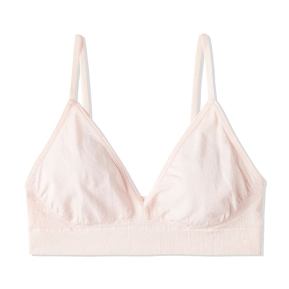 Front view of the Cozy Triangle Bralette Duo, highlighting its soft fabric and wire-free design.