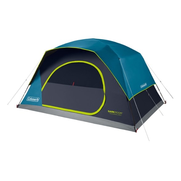 Skydome dark room tent interior with vertical walls and ample headroom.