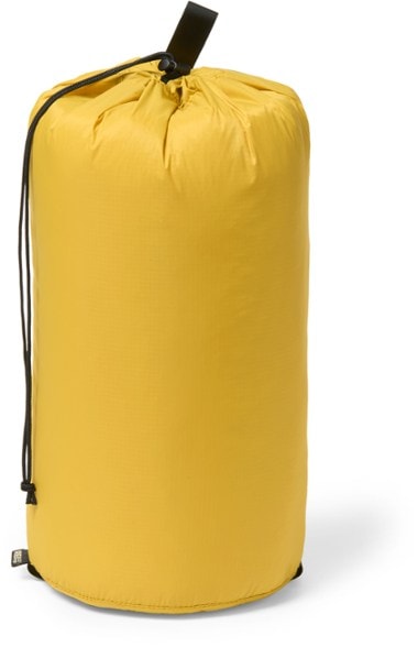 Front view of the ultra-light compression sack showcasing its lightweight design and drawcord closure.