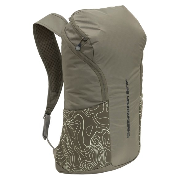 ContourLite 18 lightweight backpack front view with padded mesh straps for hiking
