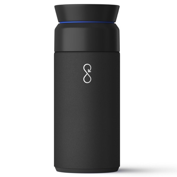 Ocean Brew insulated water bottle angled view showcasing eco friendly stainless steel travel flask design