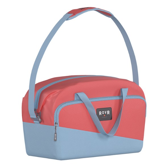 ChillMate soft cooler duffel with shoulder strap on a beach