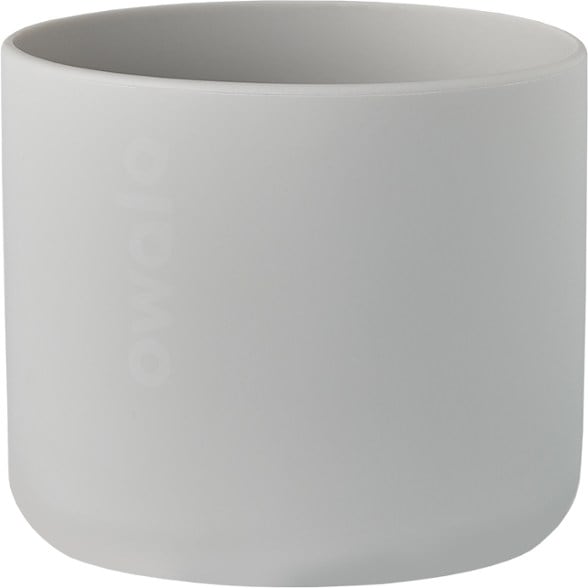 Top-down view of silicone bottle sleeve on a 24 oz Owala bottle – matte black finish
