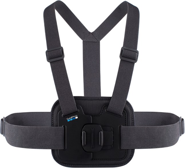 ProCapture Elite chest mount angled view showing lightweight breathable harness for GoPro accessories