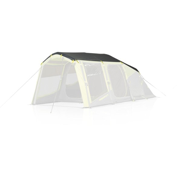 Zempire Evo TM V2 Roof Cover installed on a tent showcasing heat shield feature.