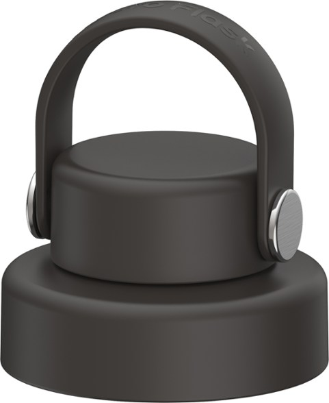 Hydro Flask Wide-Flex Chug Cap displayed next to a wide mouth bottle in an outdoor setting.