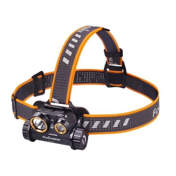 Fenix HM65R Pro rechargeable LED headlamp highlighting its powerful 1400 lumens output.
