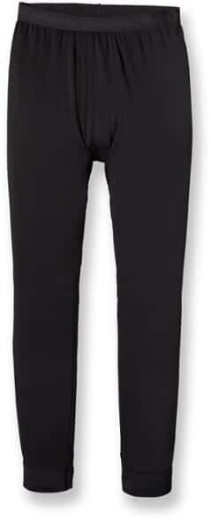 Front view of Men's Capilene Thermal Base Layer Pants showcasing the soft fabric and stretchy design.