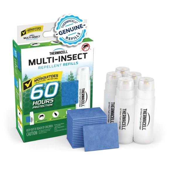 Thermacell multi-insect repellent refill pack displayed outdoors