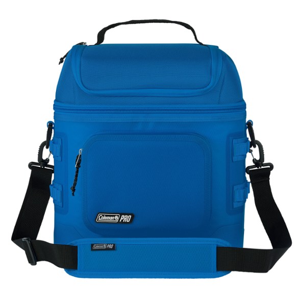 TrailPro 24-Can insulated soft cooler in forest green, angled view showing durable polyester exterior and reinforced base