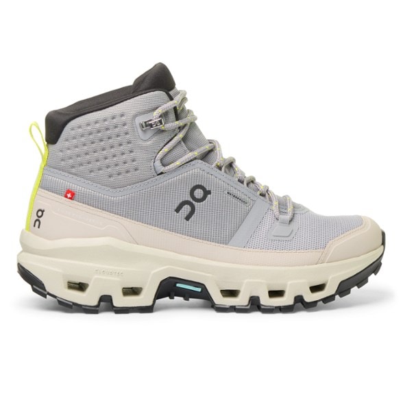 Cloudrock Women's Mid Waterproof Hiking Boots from the side, highlighting the waterproof design and ankle support.