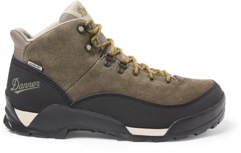 Danner Panorama Waterproof Mid Hiking Boots for Men, side view highlighting the suede upper and rugged outsole.