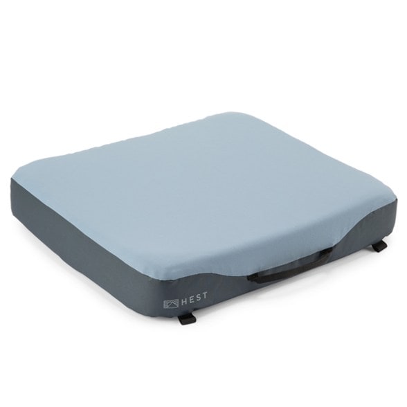ComfortMax Memory Foam Seat Cushion showcased on a camping chair.
