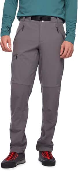 Side view of Adventure Ready Stretch Pants showcasing flexibility during climbing.