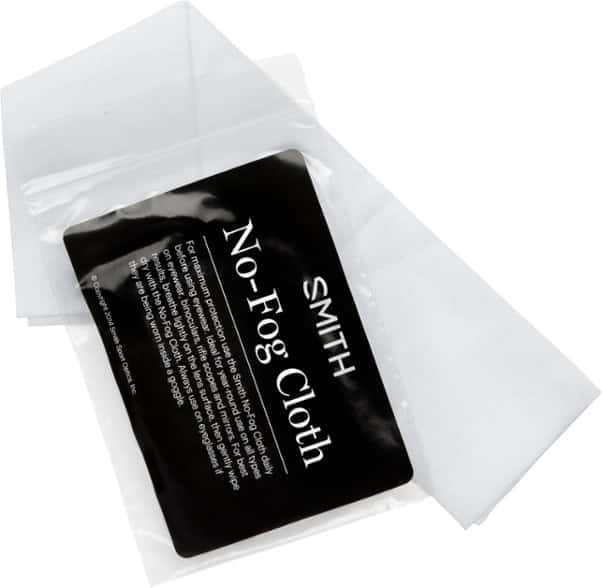 Fog-free vision cloth for ski goggles, showcasing its lint-free texture and size.