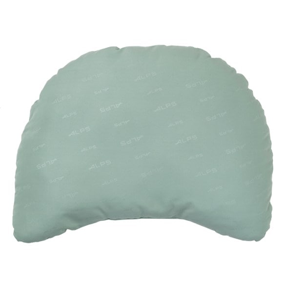Eco-Friendly Comfort Camp Pillow in use during a camping trip, showcasing its ideal fit in a sleeping bag hood.