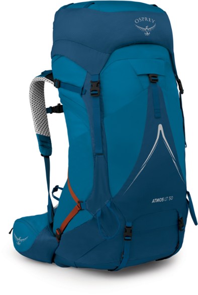 Front view of TrailMaster AG LT 50 men's hiking pack showing ergonomic design and multiple pockets
