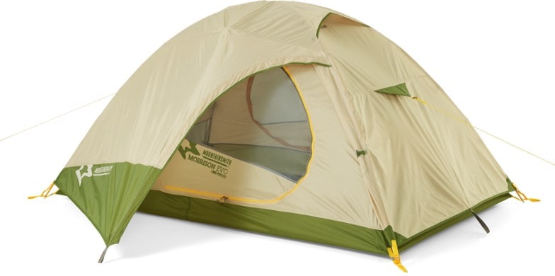 Morrison EVO 2 tent front view, highlighting dual entrances and spacious vestibules.