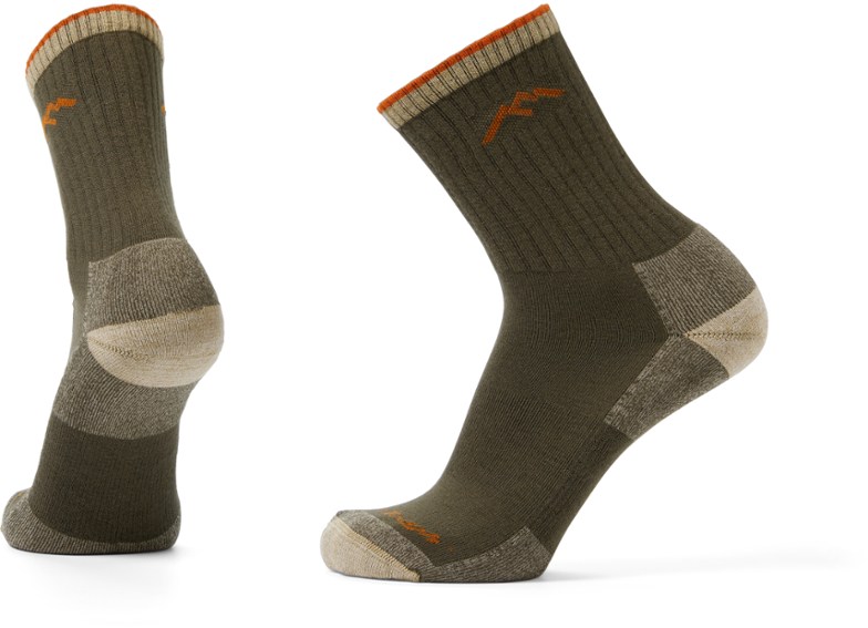 Darn Tough Coolmax Micro Crew Hiking Socks, showing moisture-wicking fabric and cushioned design.