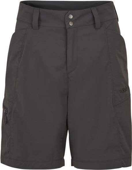 Front view of UltraLite hiking shorts for women, perfect for summer hikes.