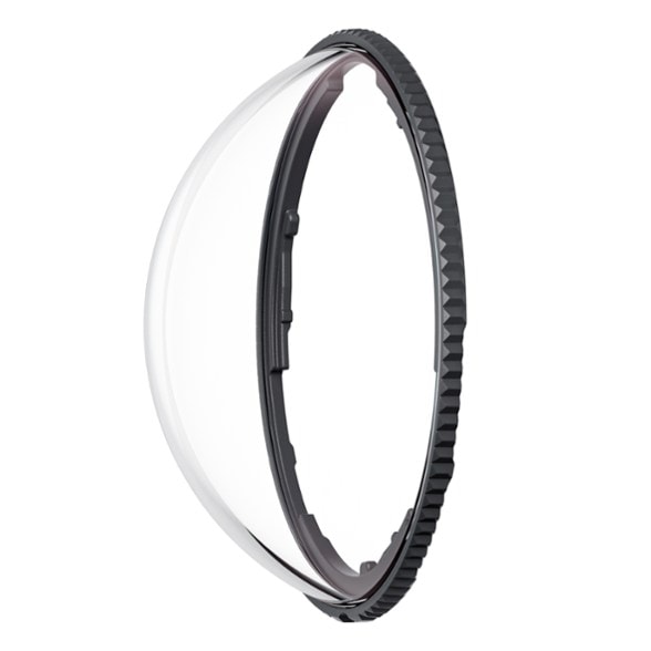Insta360 X4 Ultra Lens Protector from the front angle, showcasing its sleek design.