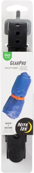 GearPro utility strap in use securing outdoor equipment.