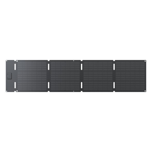 EcoFlow 60W solar panel folded, showcasing its compact design for travel.