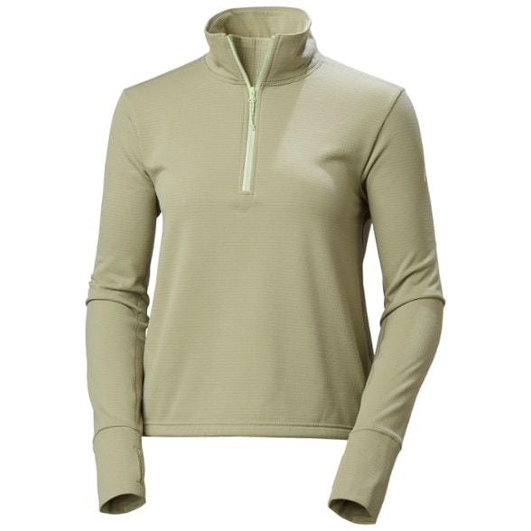 Women's fleece pullover featuring a half-zip design and high collar, perfect for outdoor adventures.
