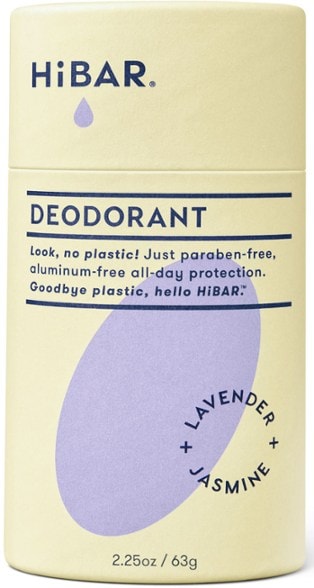 Eco-friendly natural deodorant stick in compostable packaging.