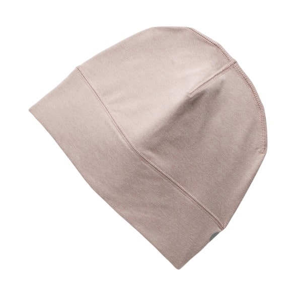 prAna Eco Ice Flow Running Beanie displayed outdoors on a snowy trail