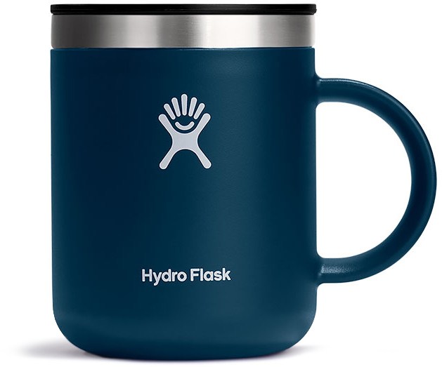 Close-up of Hydro Flask 12 oz travel mug showcasing the soft-touch finish.