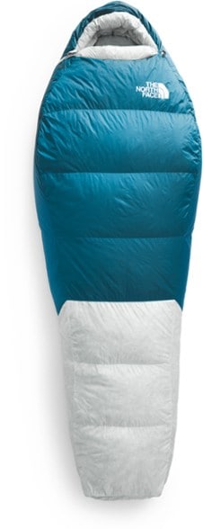 Eco-Friendly Down Insulation Sleeping Bag displayed outdoors with a scenic backdrop.