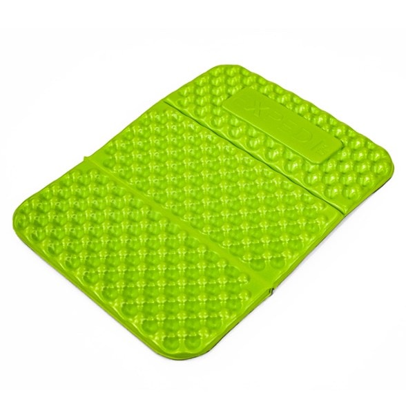 Exped FlexLite outdoor seat cushion shown in a camping setting