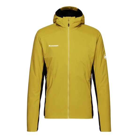 Mammut Rime Light Insulated Jacket for Men in action during a ski trip.