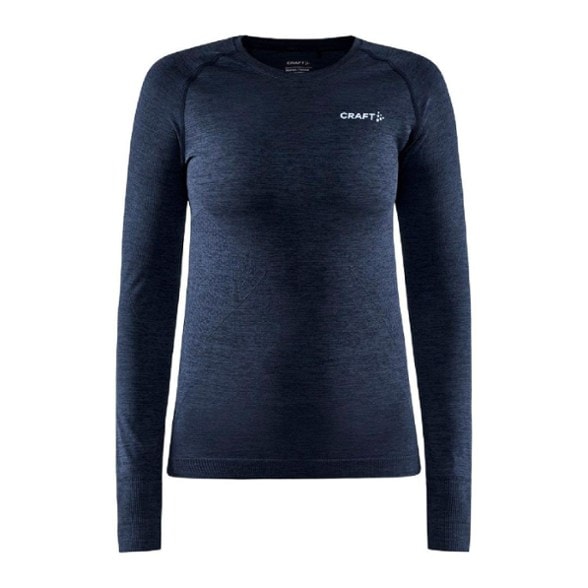 Close-up of Women's CORE Dry Comfort Thermal Shirt showcasing the seamless design and flatlock seams.