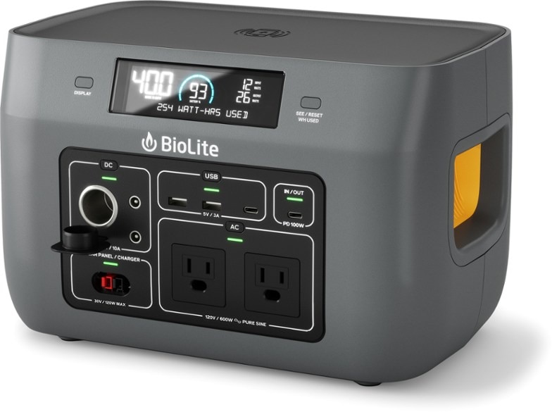 EcoCharge 600+ Portable Power Station showcasing its wireless charging top deck
