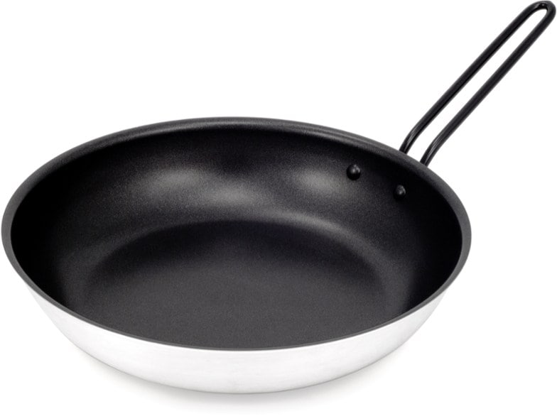 Top view of the lightweight camping cookware set Bugaboo UltraLite ceramic frypan showing its durable nonstick surface