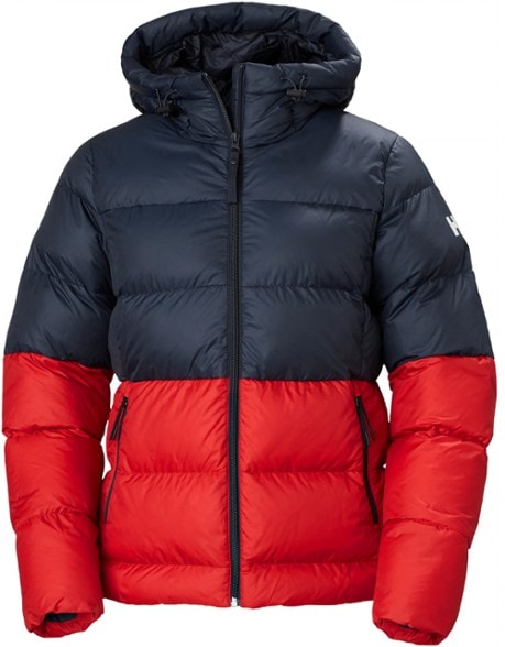 Active Luxe Women's Puffer Jacket in urban environment showcasing its stylish design and adjustable hood