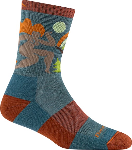 Trailblazer Women's Merino Wool Lightweight Crew Socks in action on a hiking trail.
