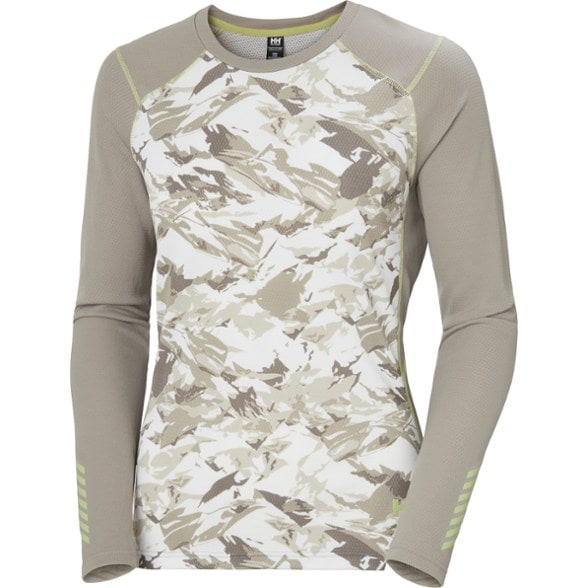 Helly Hansen Women's LIFA Active Base Layer Top shown from the front, perfect for skiing.