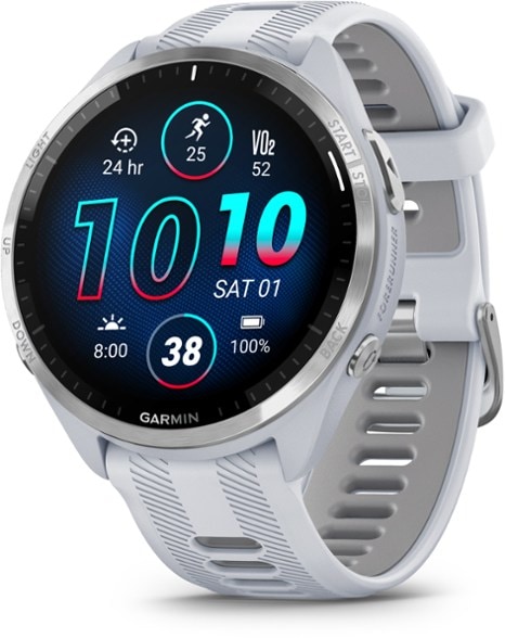 Garmin Forerunner 965 triathlon smartwatch front view with AMOLED display