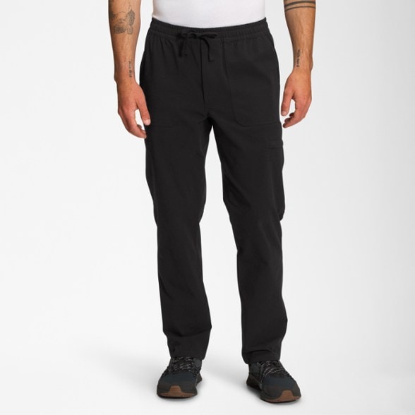 Men's Adventure Cargo Pants from a side angle showcasing pockets and fit